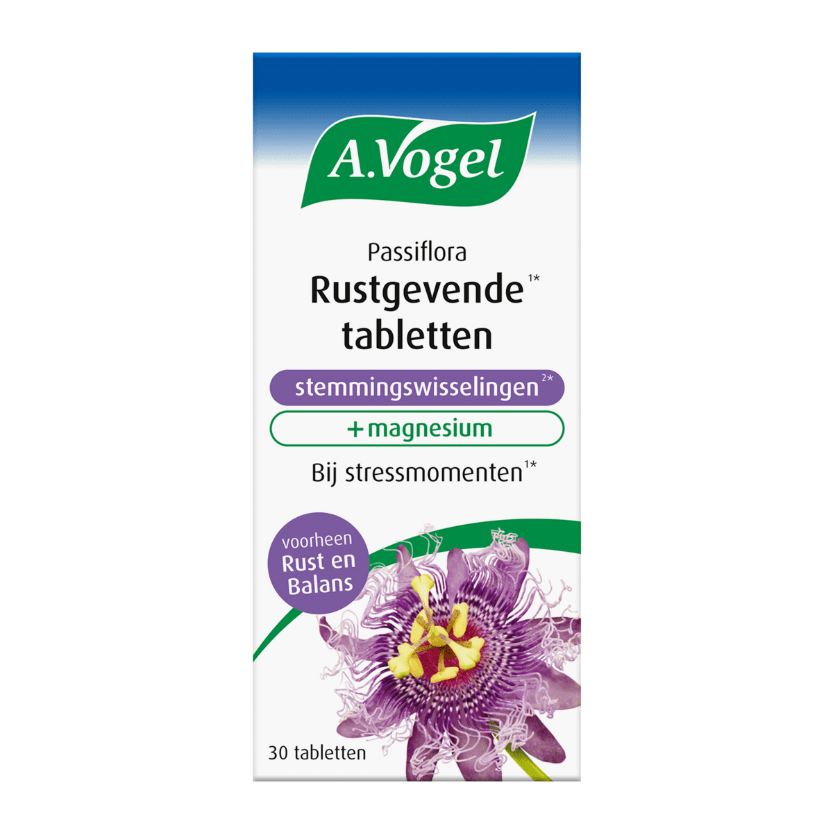A.Vogel Passiflora Rustgevende1* Tabletten Stemmingswisselingen2* 30 stuks