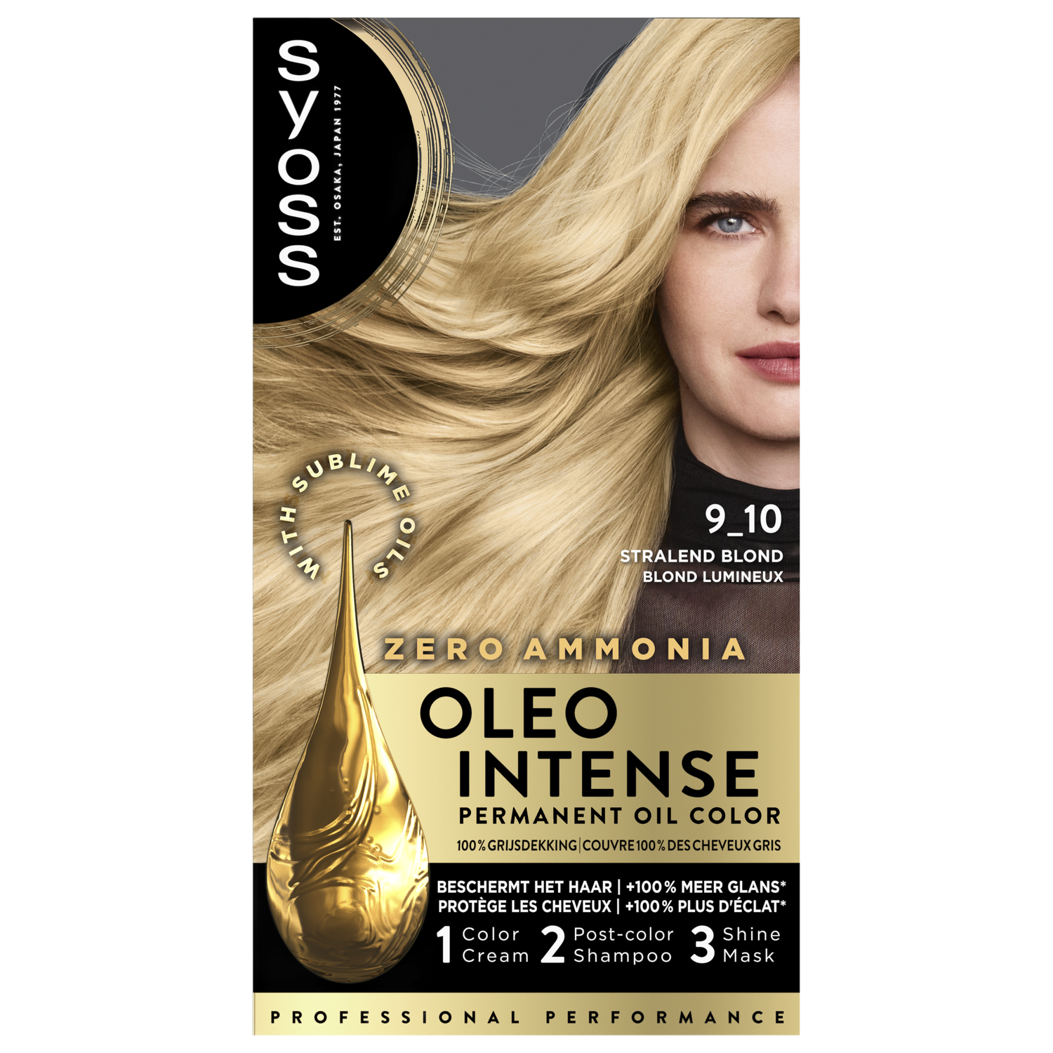 Syoss Oleo Intense Permanente Haarkleuring 9-10 Stralend Blond