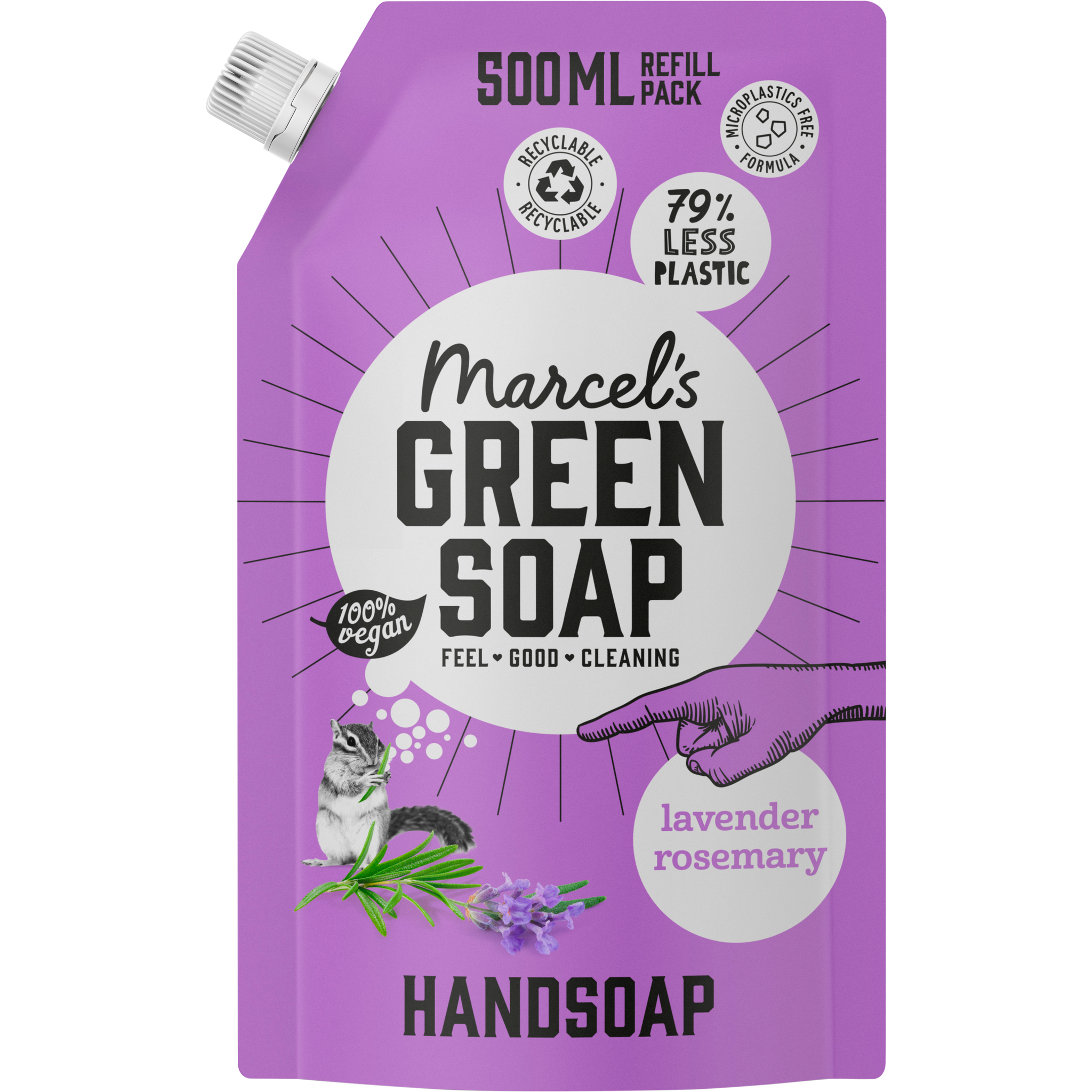 Marcel's Green Soap Lavendel & Rozemarijn Handzeep Navulzak 500 ML