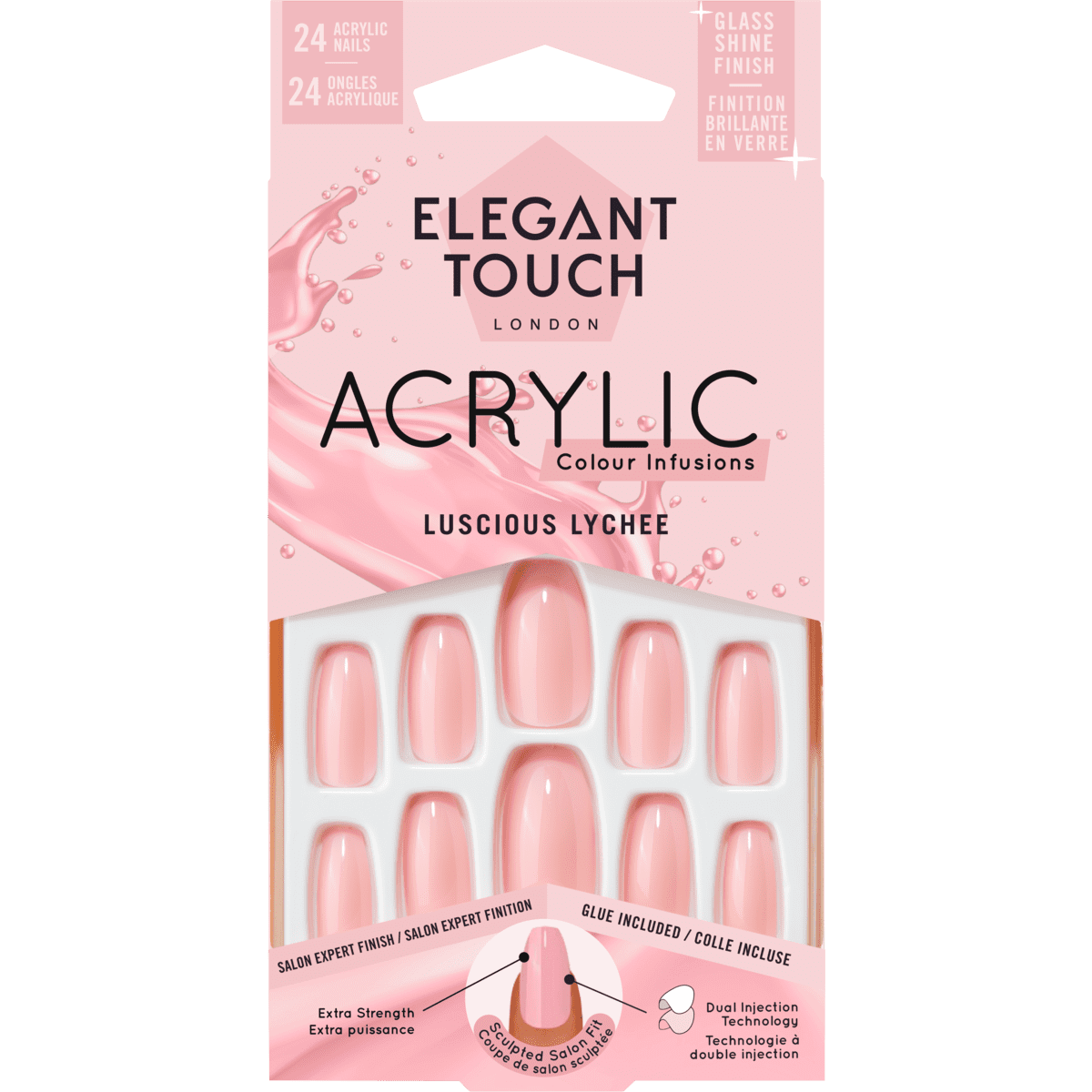 Elegant Touch Acrylic Luscious Lychee 24 stuks