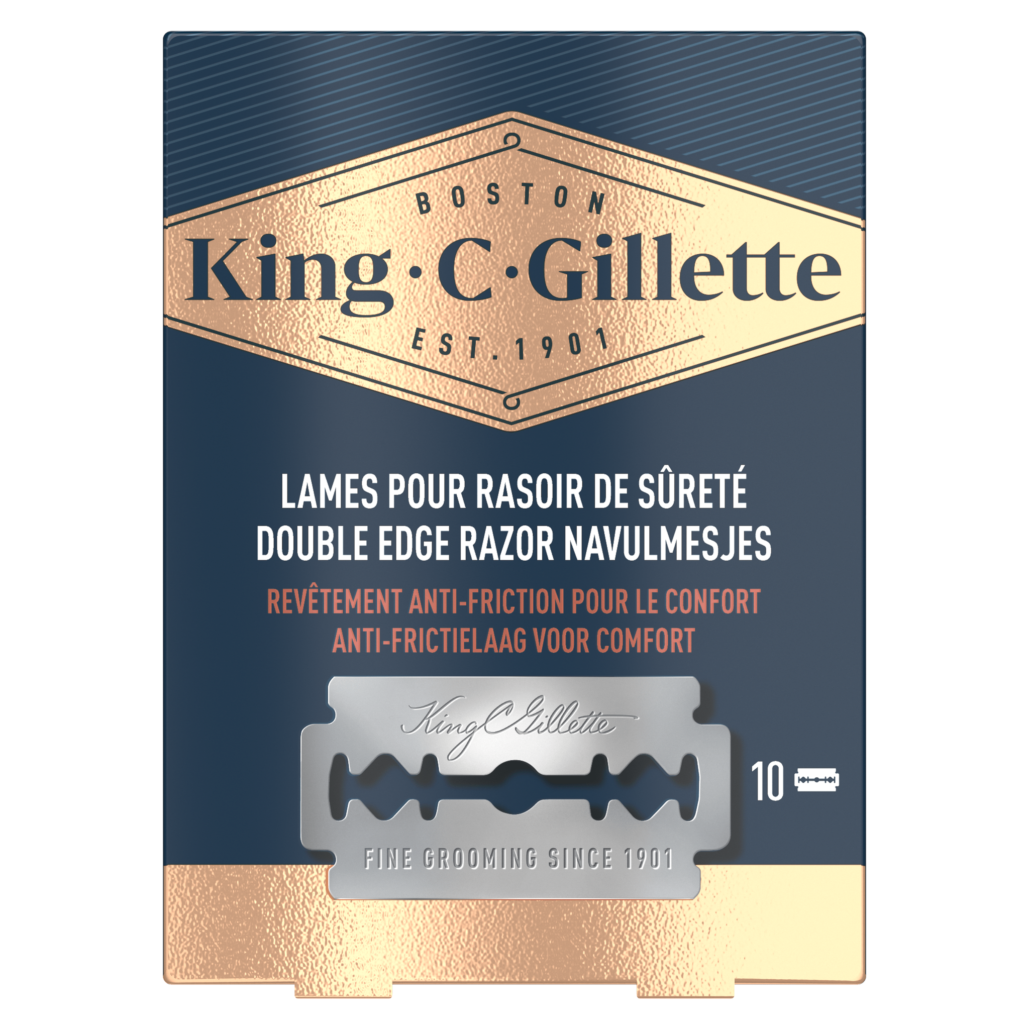 King C. Gillette Double Edge Navulmesjes 10 Stuks
