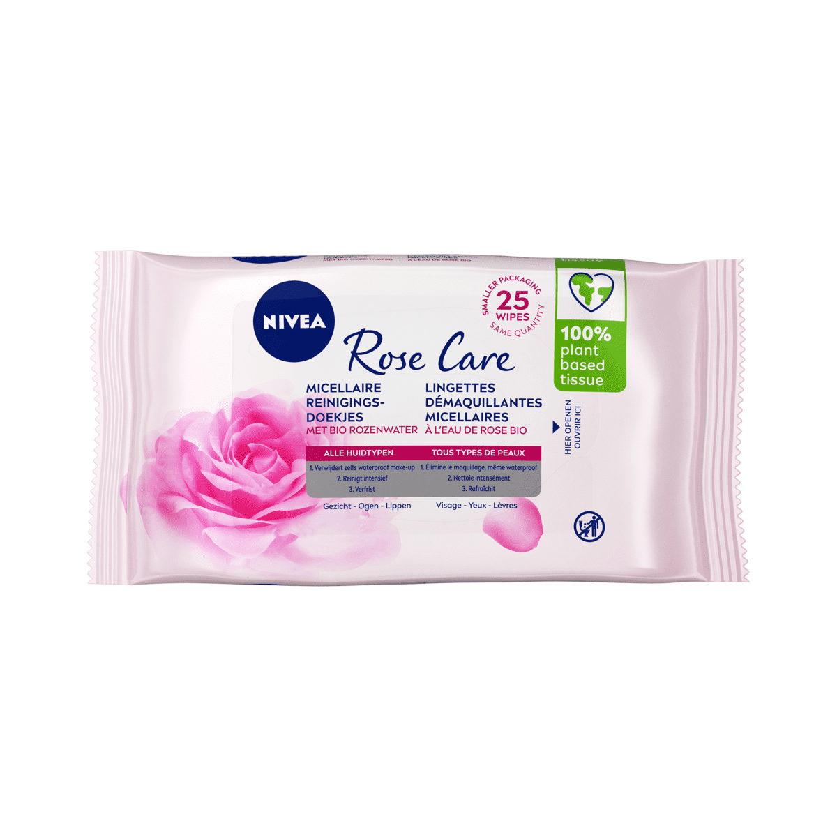 Nivea Rose Care Reinigingsdoekjes 25 stuks 25 EA Etos