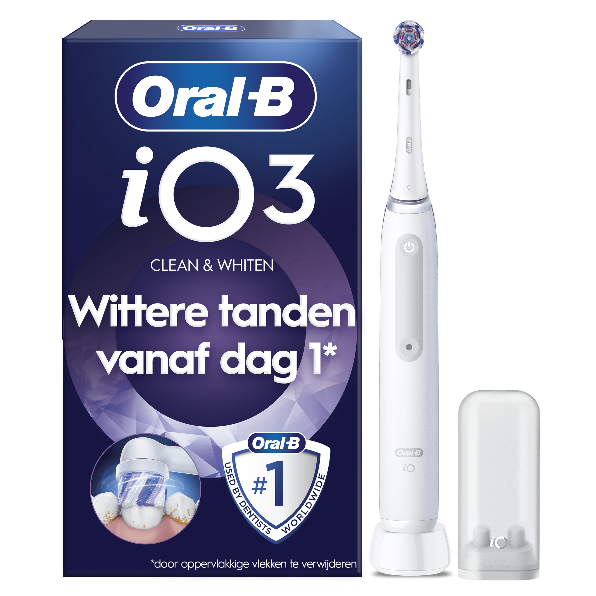 Oral-B iO 3 Clean & Whiten Wit Elektrische Tandenborstel