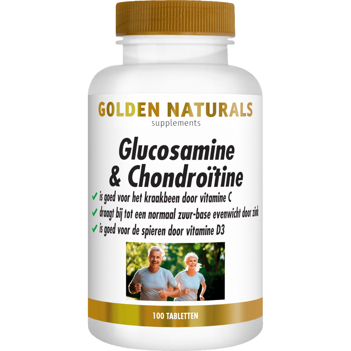 Golden Naturals Glucosamine & Chondroïtine Tabletten 100 stuks
