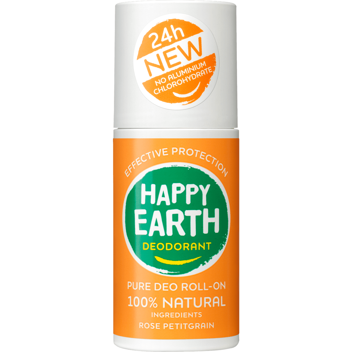 Happy Earth 100% Natuurlijke Rose Petitgrain Deodorant Roller 75 ML