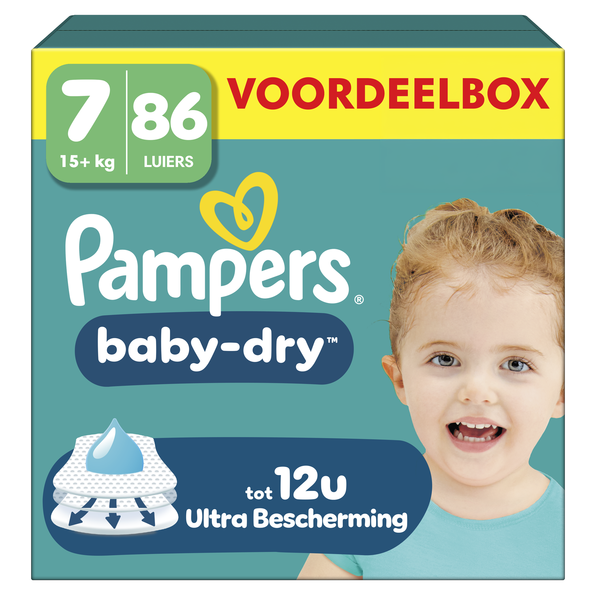 Pampers Baby Dry Voordeelbox Luiers Maat 7 15+ kg 86 stuks