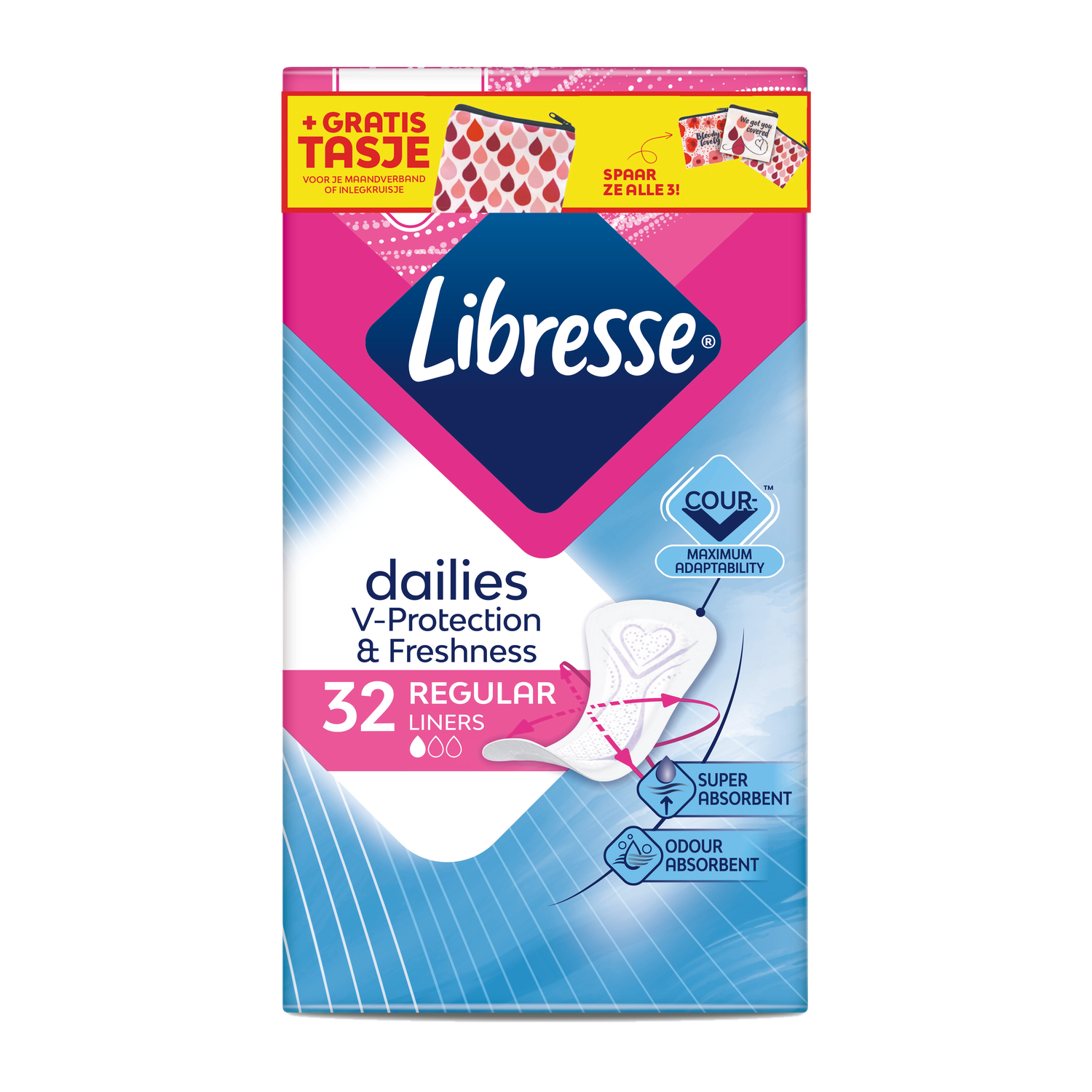 Libresse Dailies Inlegkruisjes Normal 32 stuks