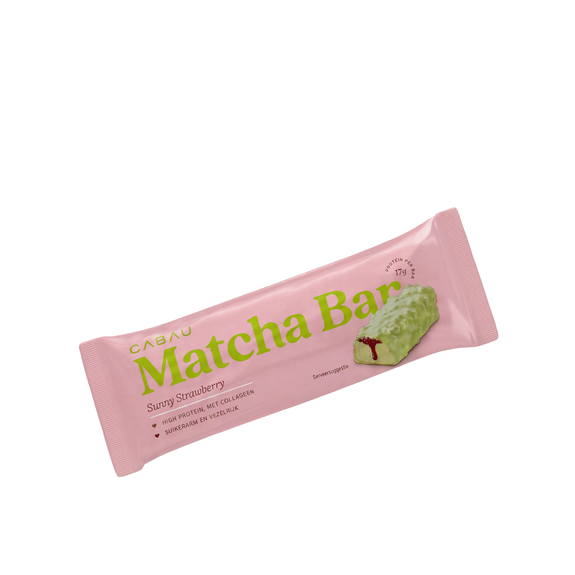 Cabau Protein Bar Matcha Sunny Strawberry 55 gram