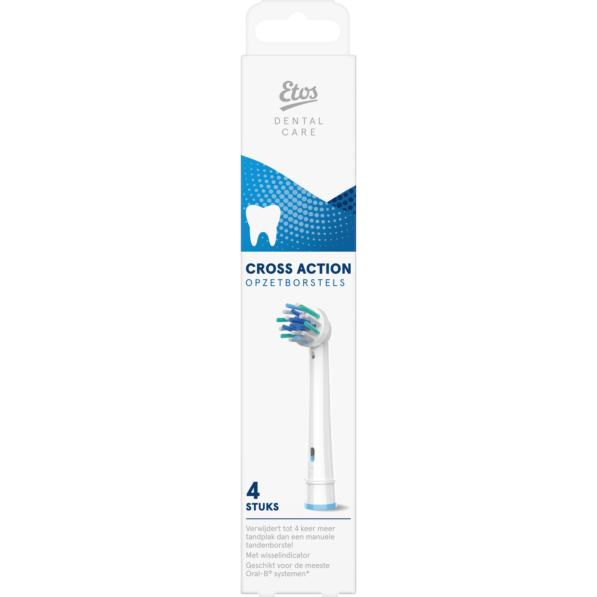Etos Opzetborstels Cross Action 4 pack