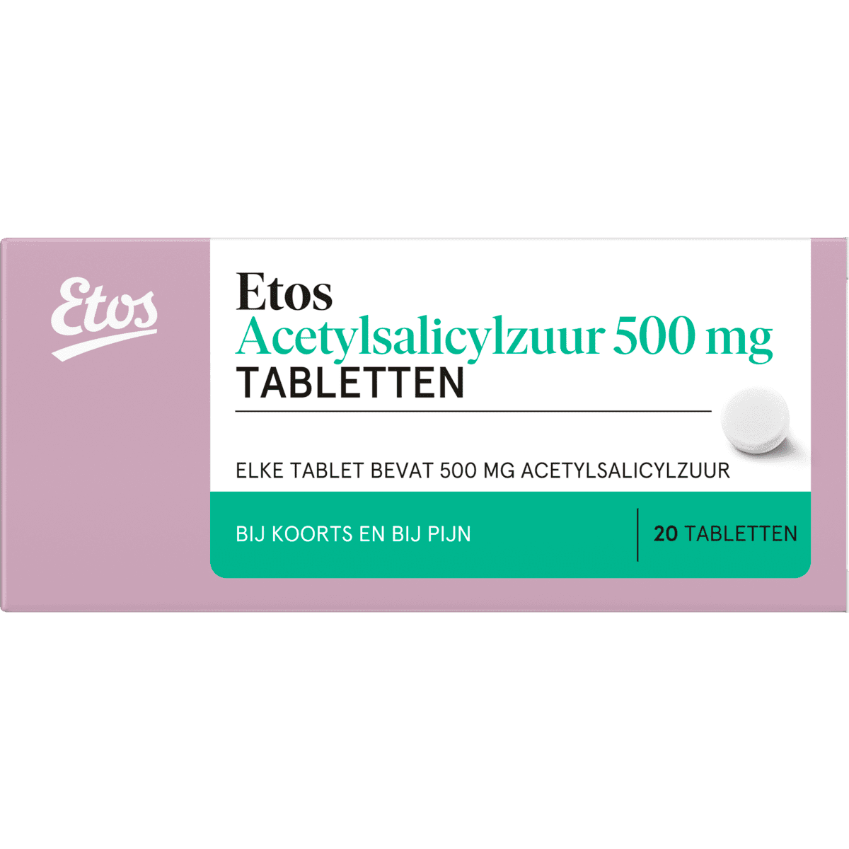 Etos Acetylsalicylzuur 500 MG Tabletten 20 stuks