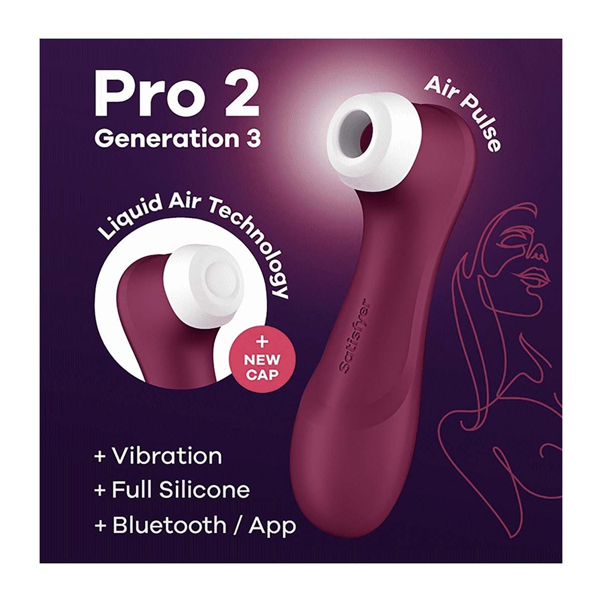 Satisfyer Pro 2 Generation 3 Liquid Air, Vibration & Bluetooth