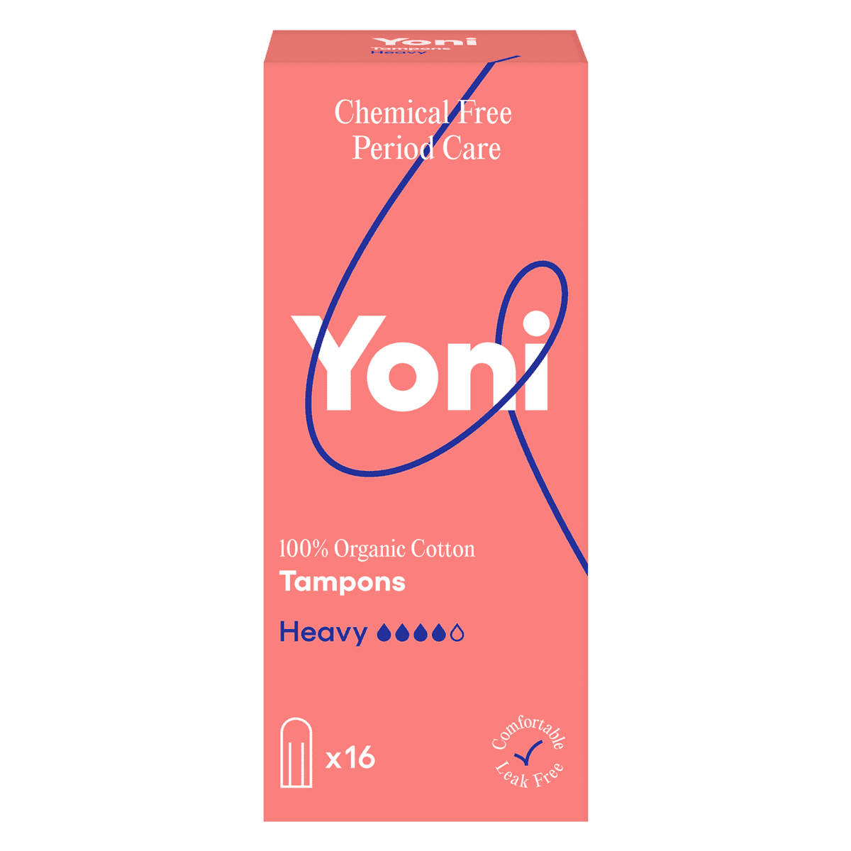 Yoni Tampons Heavy 100% Biologisch Katoen 16 stuks