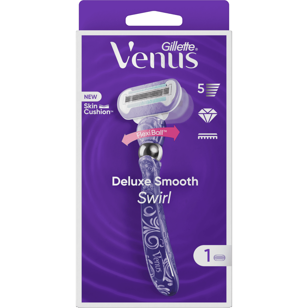 Gillette Venus Deluxe Smooth Swirl Extra Glad Scheersysteem 5 Blades 1 ...