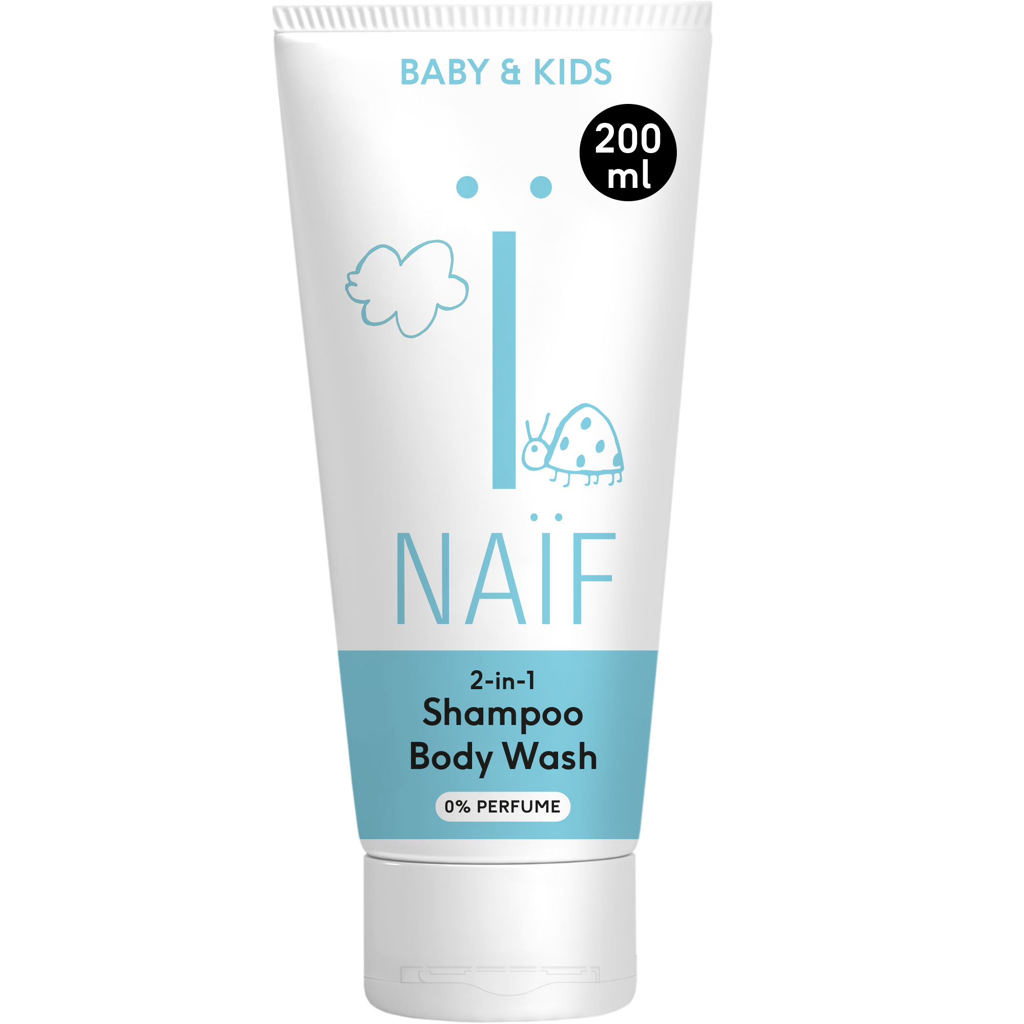 Naïf Baby & Kids 2-In-1 Shampoo & Body Wash 0% Parfum 200 ML