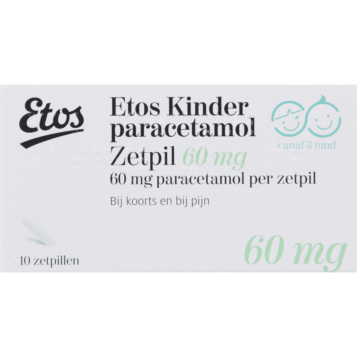 Etos Kinderparacetamol 60 mg Zetpil 10 EA Etos Etos Kinderparacetamol 60 mg Zetpil 10 EA Etos