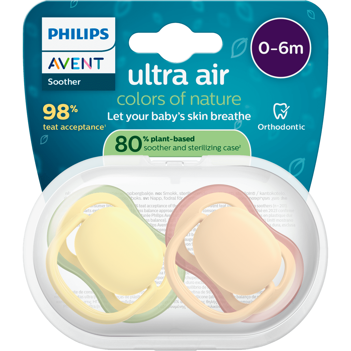 Philips Avent Fopspeen Ultra Air Day 0-6M SCF087/07 2 stuks