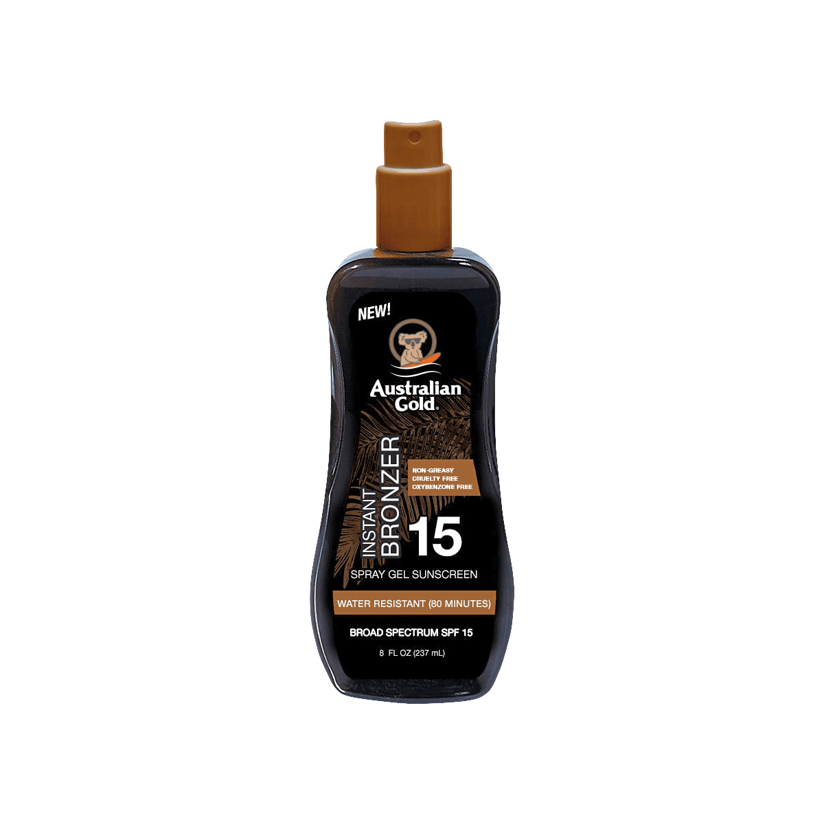 Australian Gold Instant Bronzer Zonnebrand Spray Gel SPF15 237 ML