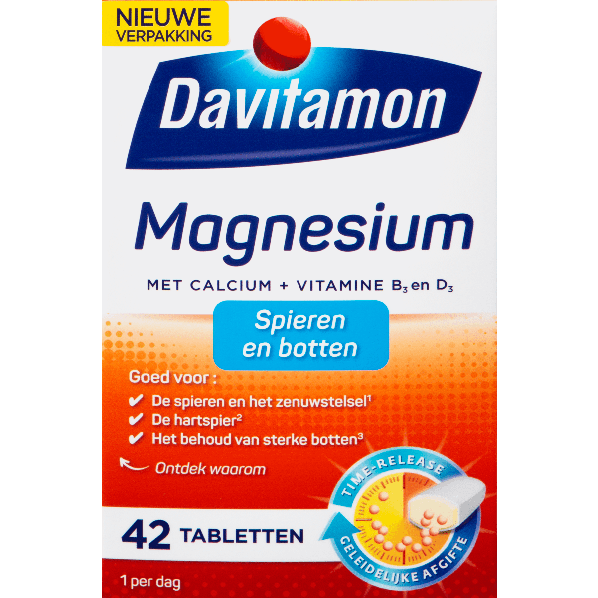 Davitamon Magnesium Met Calcium + Vitamine D Tabletten 42 EA Etos