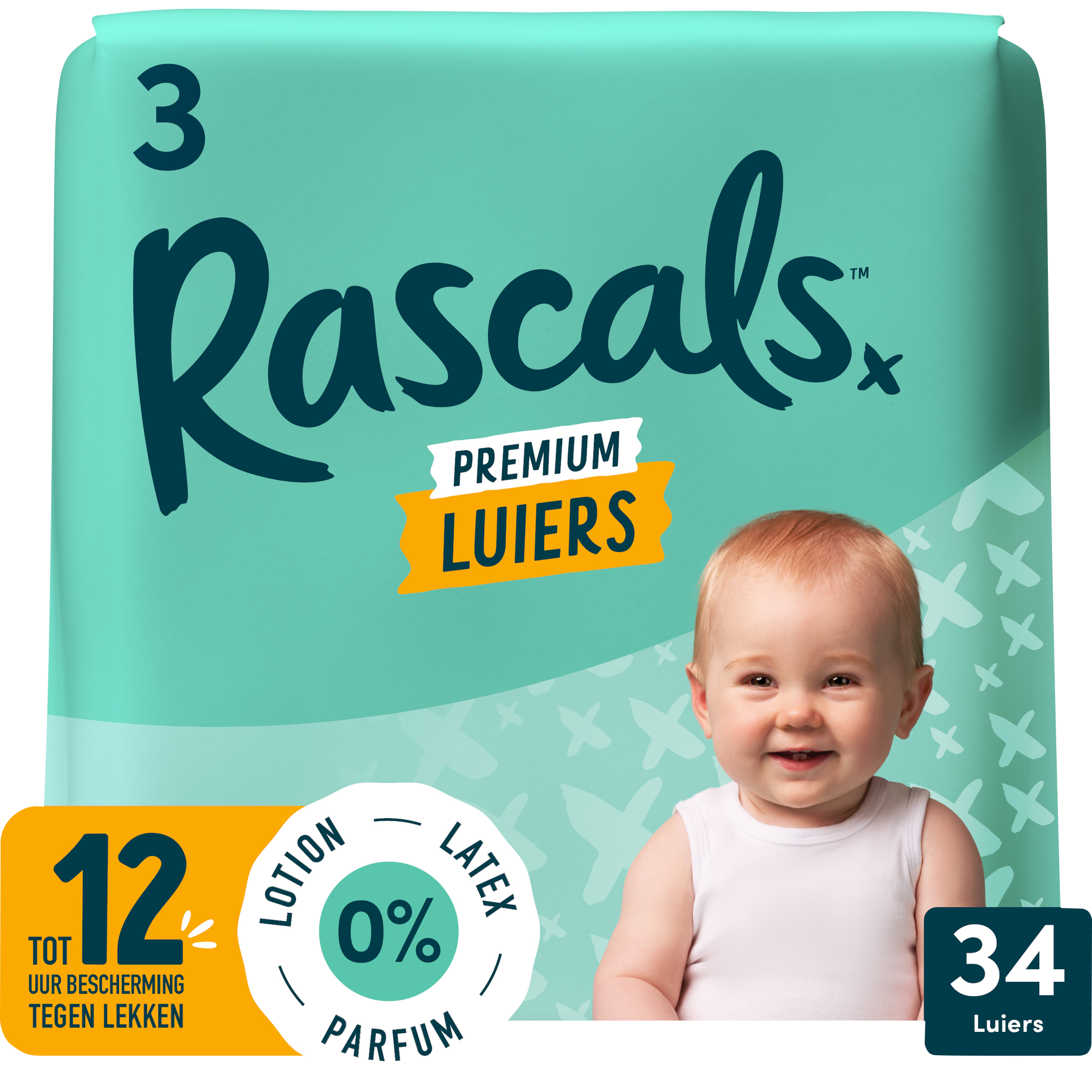 Rascals Premium Luiers Maat 3 6-11 KG 34 stuks