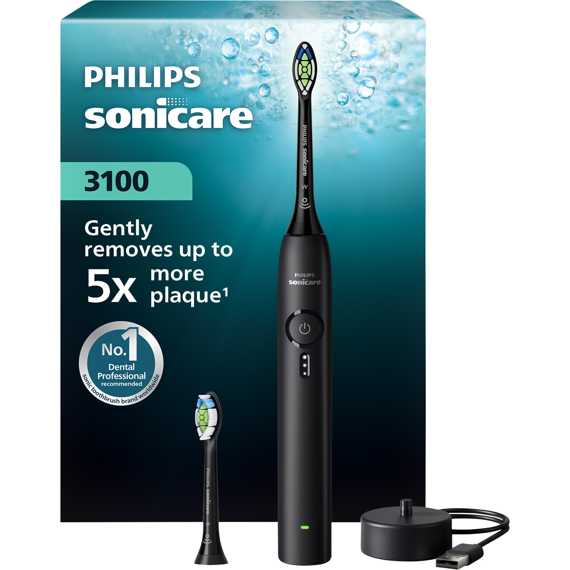 Philips Sonicare Elektrische Tandenborstel 3100 Series Zwart - HX4032/32