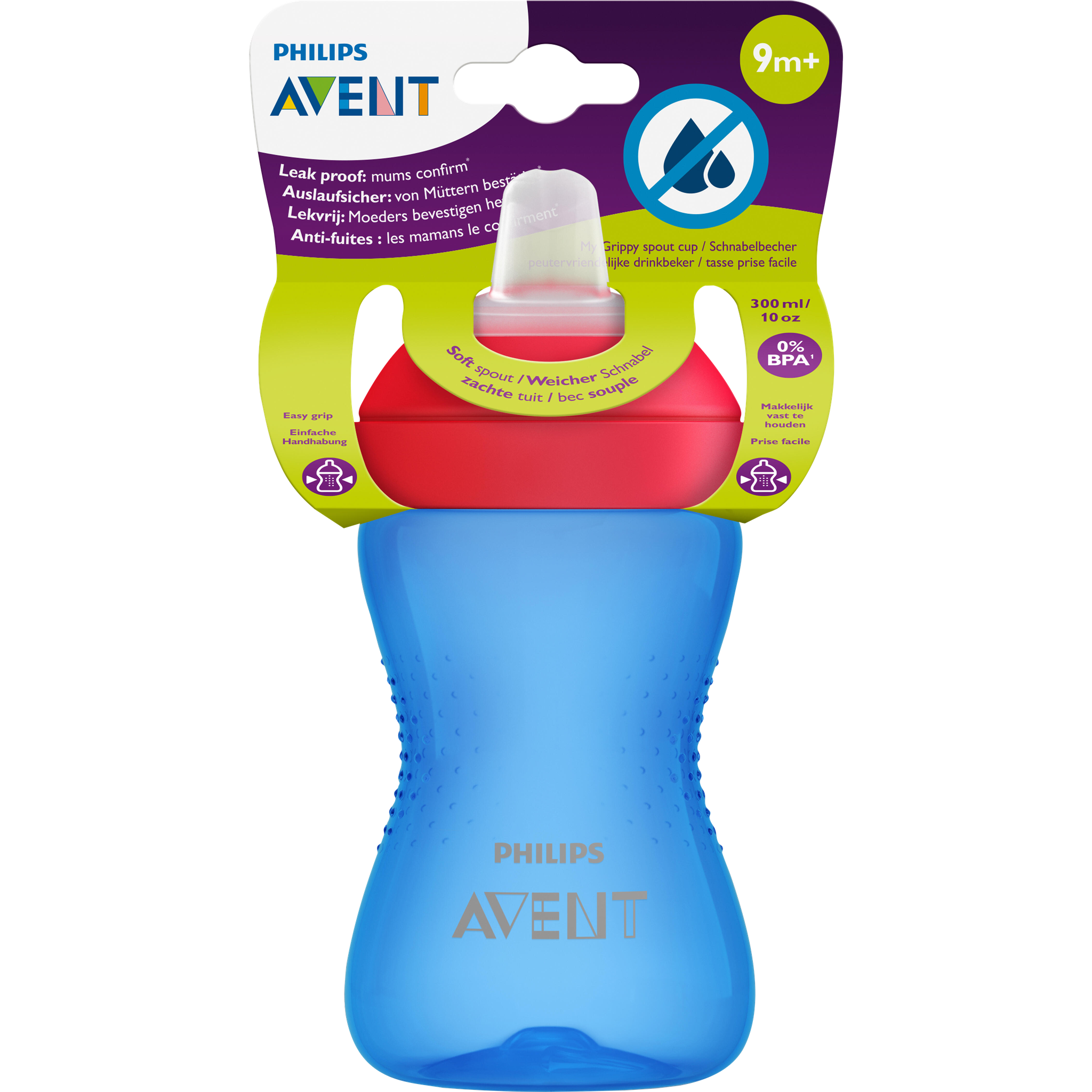Philips Avent My Grippy Tuitbeker 9M+ Blauw SCF802/01 200 ML