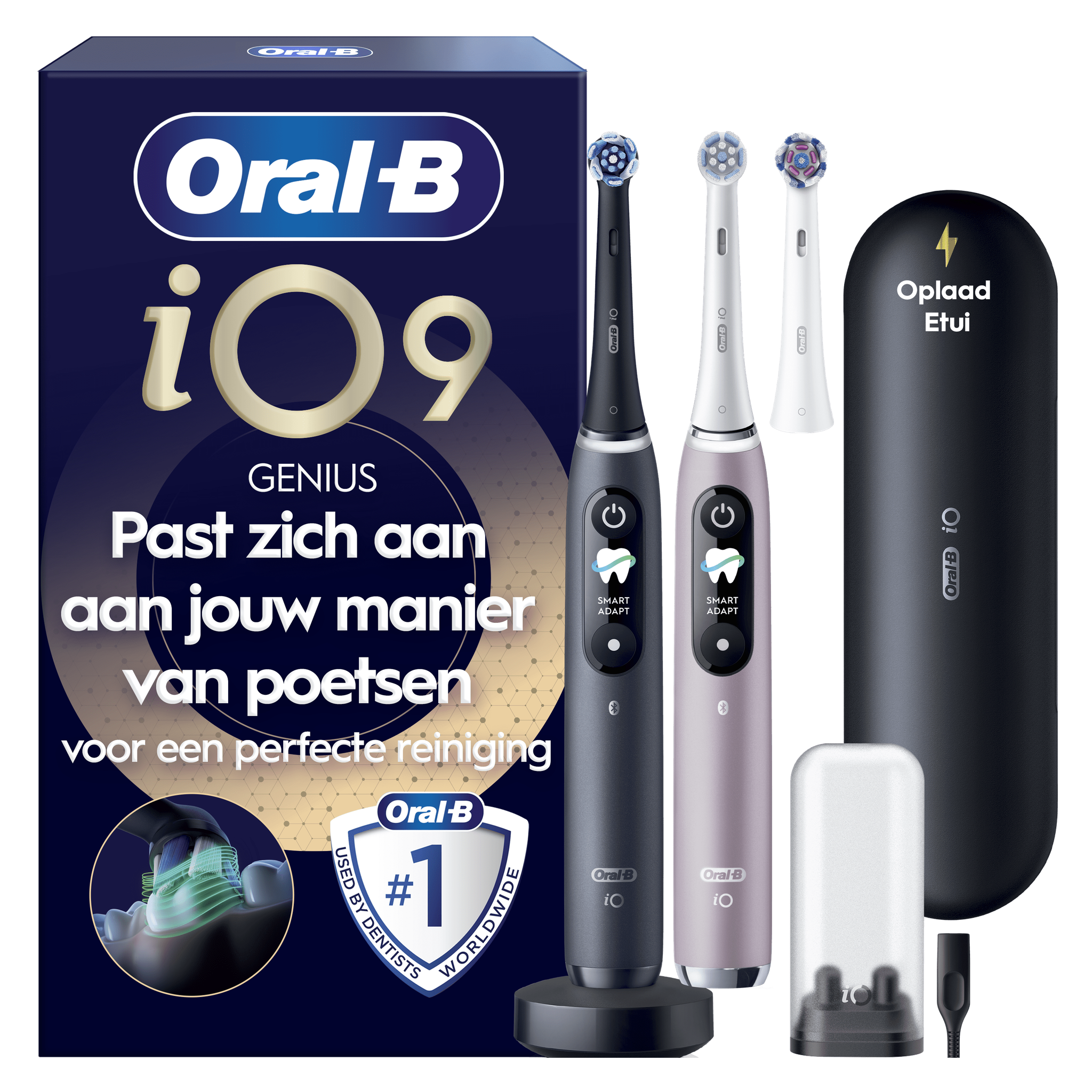 Oral-B iO 9 Roze & Zwart Duo Elektrische Tandenborstels