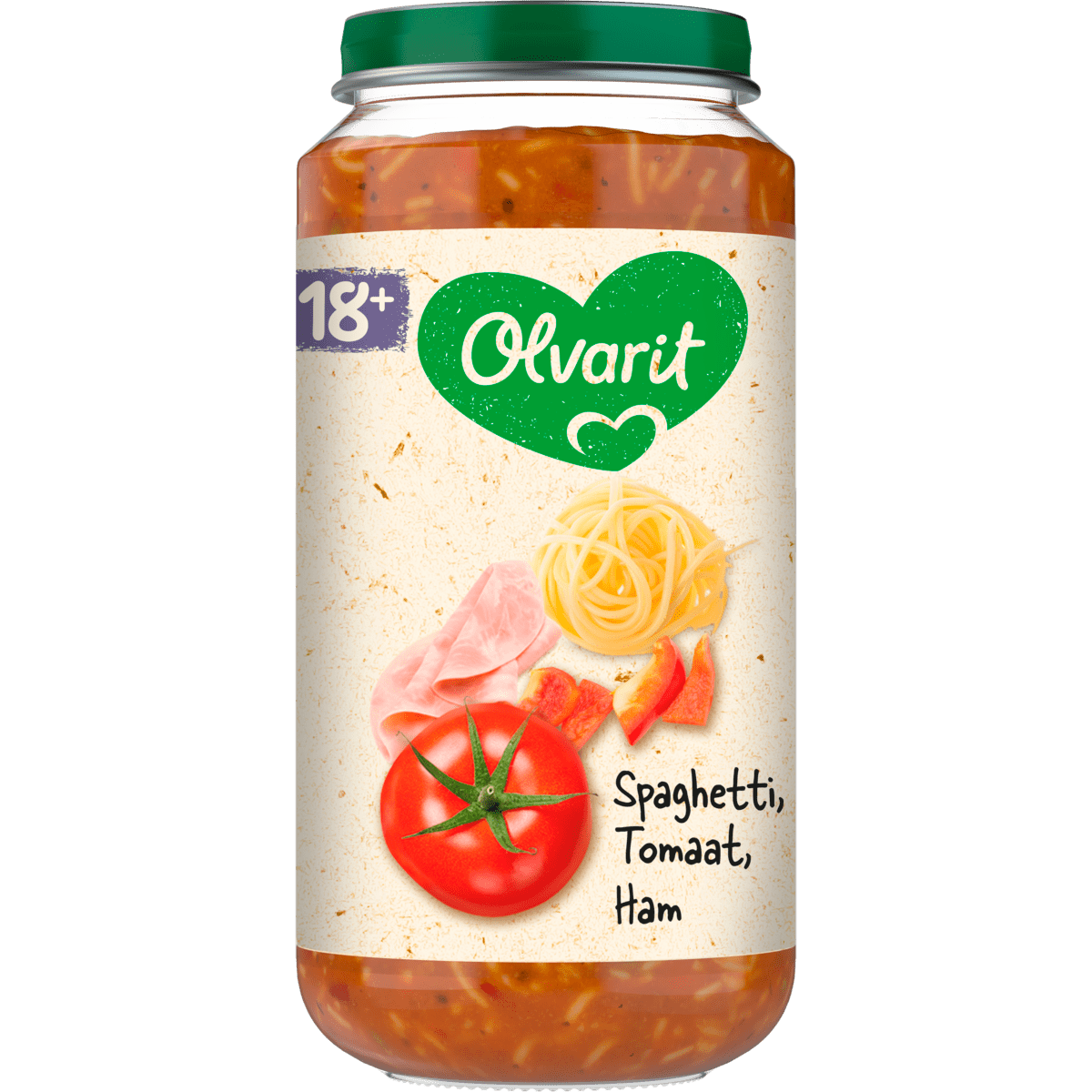 Olvarit Spaghetti Tomaat Ham 18+ Maanden 250 gram