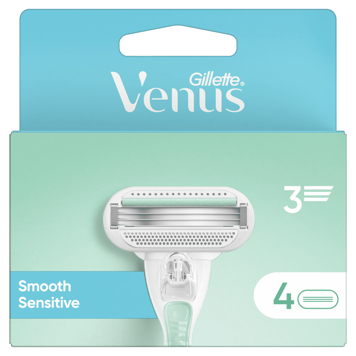Gillette Venus Smooth Sensitive Navulmesjes 4 stuks