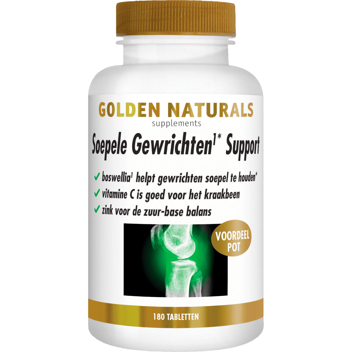Golden Naturals Soepele Gewrichten Support Tabletten 180 stuks