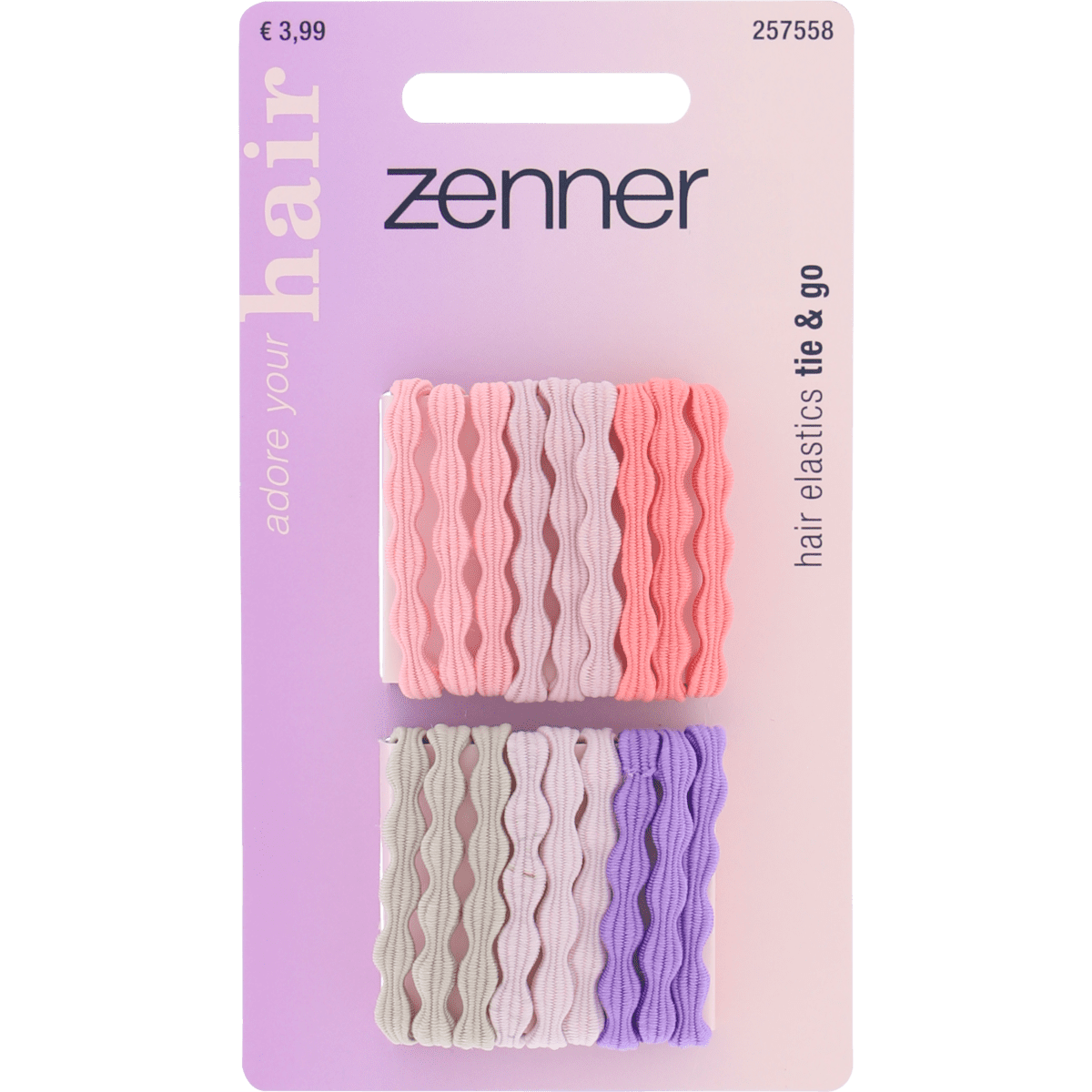 Zenner Haarelastiek Waved Kleur 18x