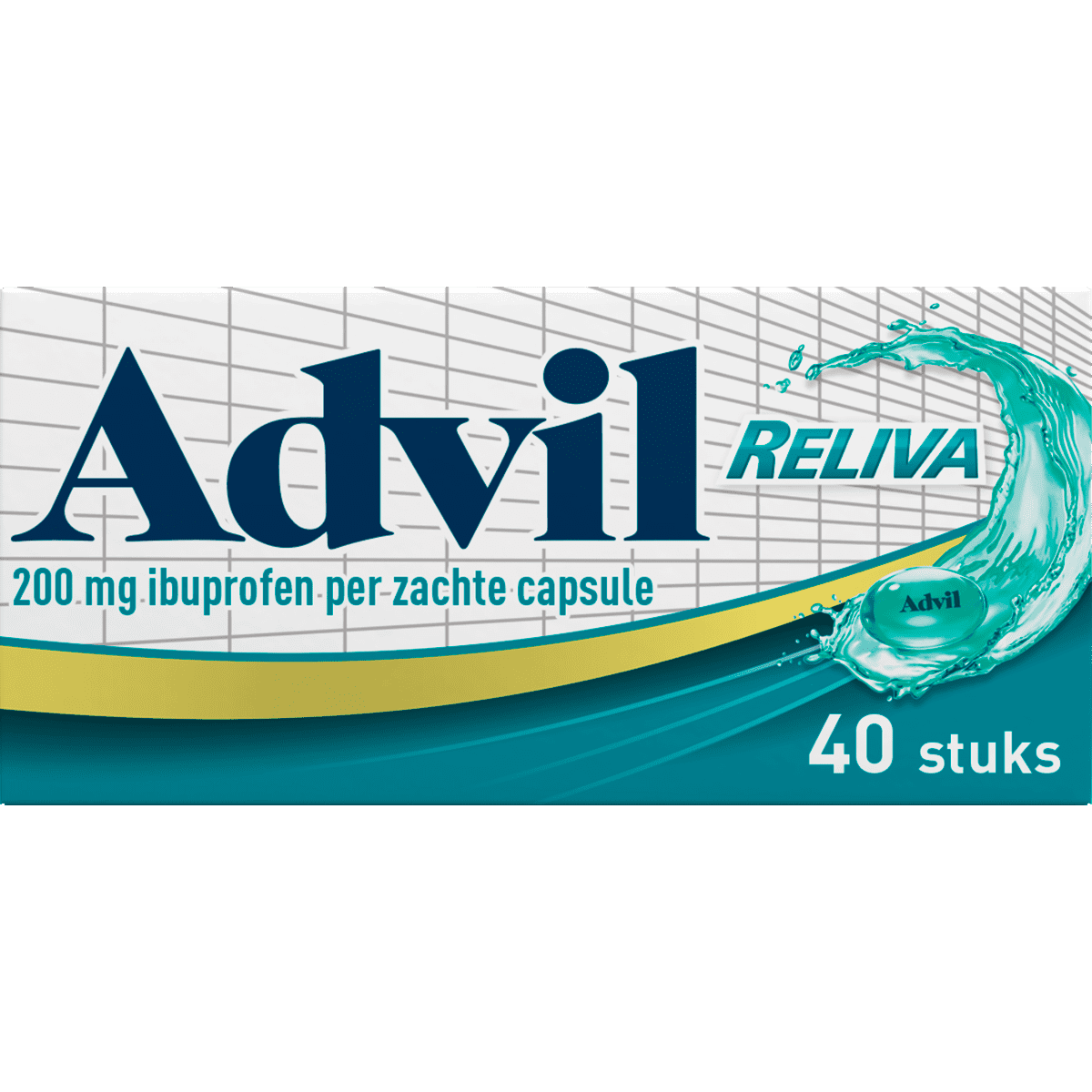 Advil Reliva Liquid 200 MG Ibuprofen voor Pijn en Koorts Capsules 40 stuks
