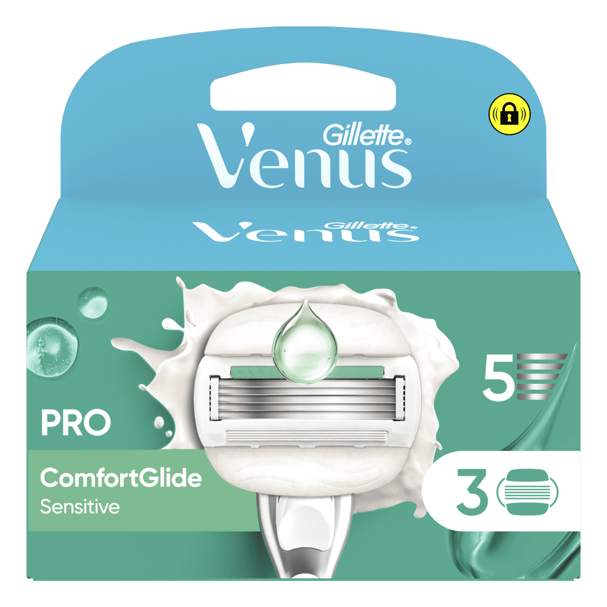 Gillette Venus ComfortGlide Sensitive Navulmesjes 3 stuks
