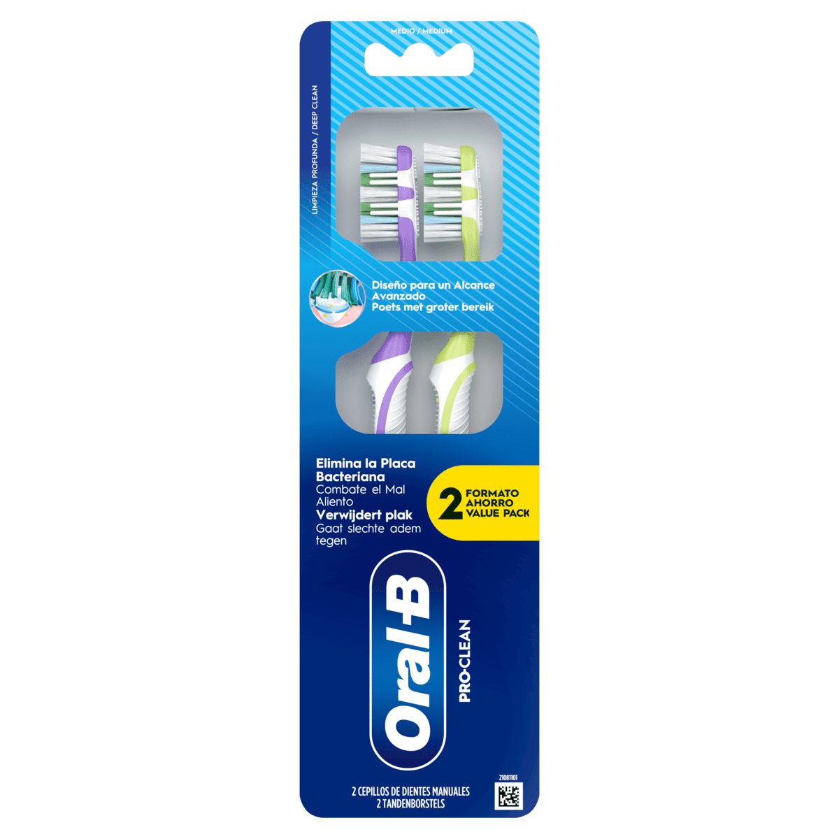 Oral-B Pro-Clean Tandenborstel Medium 2 stuks