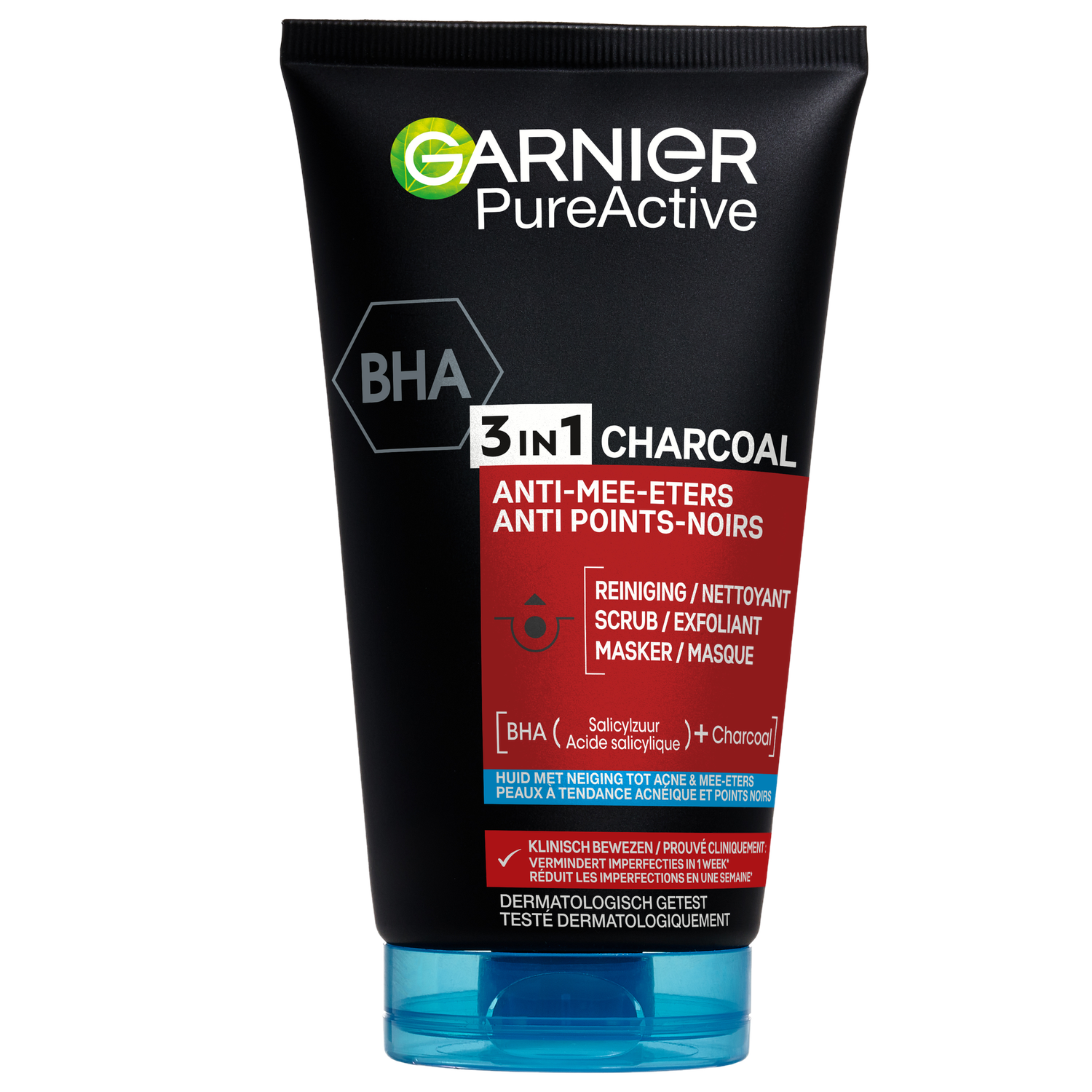Garnier PureActive 3-in-1 Gezichtsreiniger Charcoal 150 ML