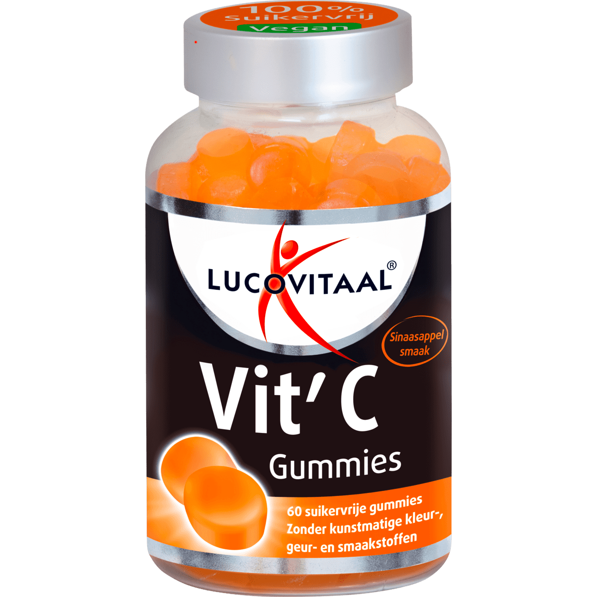 Lucovitaal Vitamine C Suikervrije Gummies Sinaasappel 60 stuks