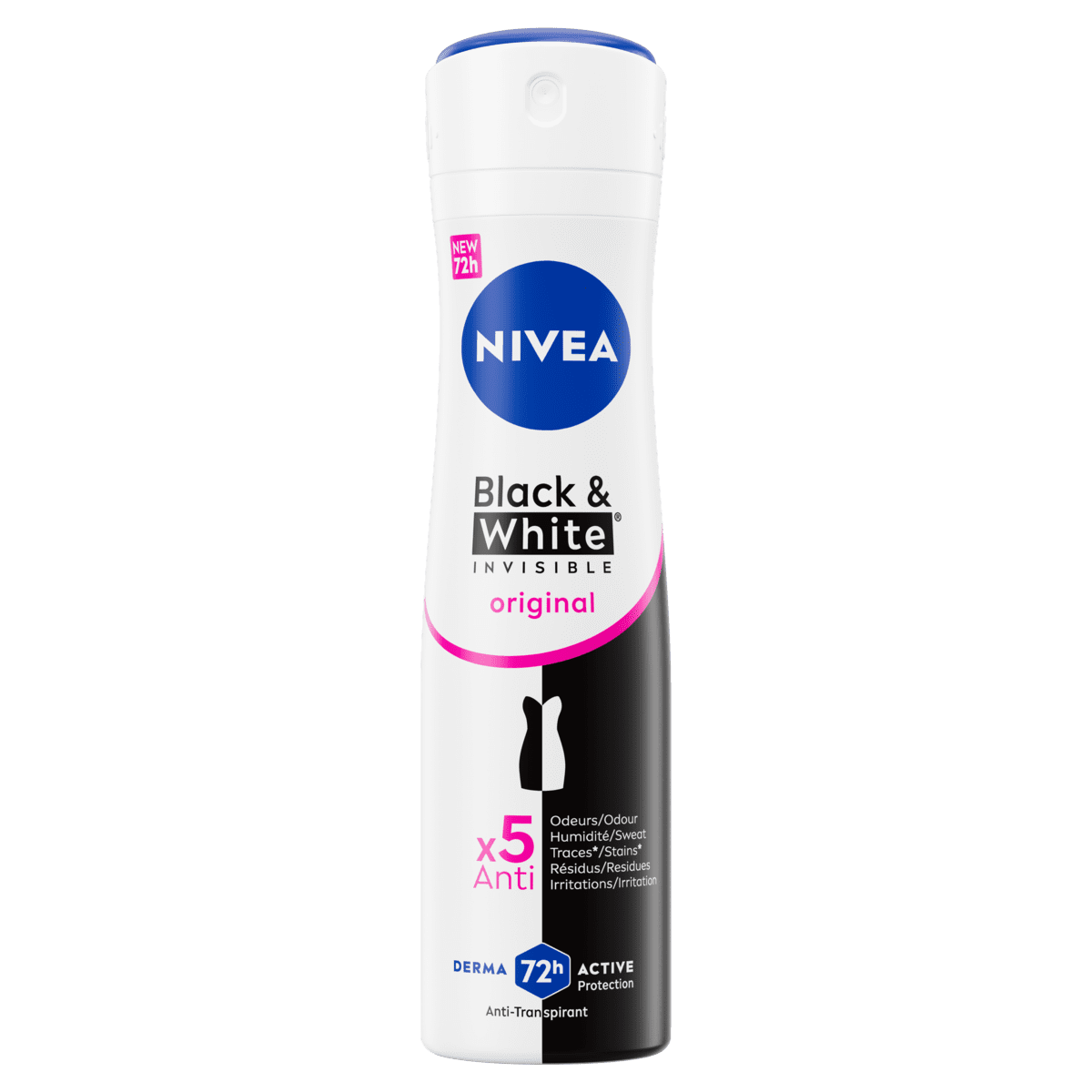NIVEA Invisible Black & White Original Deodorant Spray 150 ML