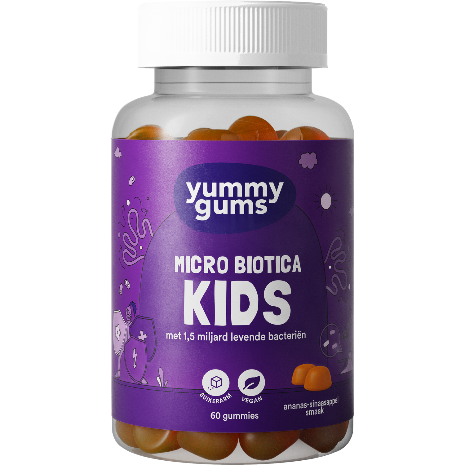 Yummygums kids Microbiotica gummies 60 stuks