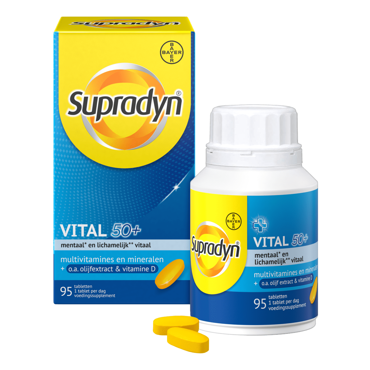Supradyn Vital 50+ Multivitamines Vijftigplussers Tabletten 95 stuks