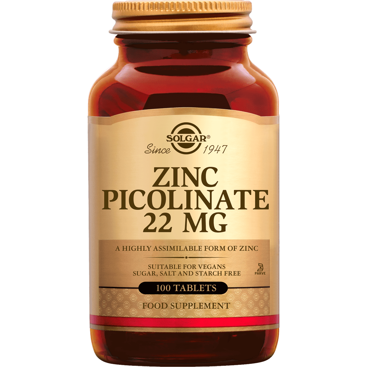 Solgar Zinc Picolinate 22 mg 100 tabletten 100 EA Etos