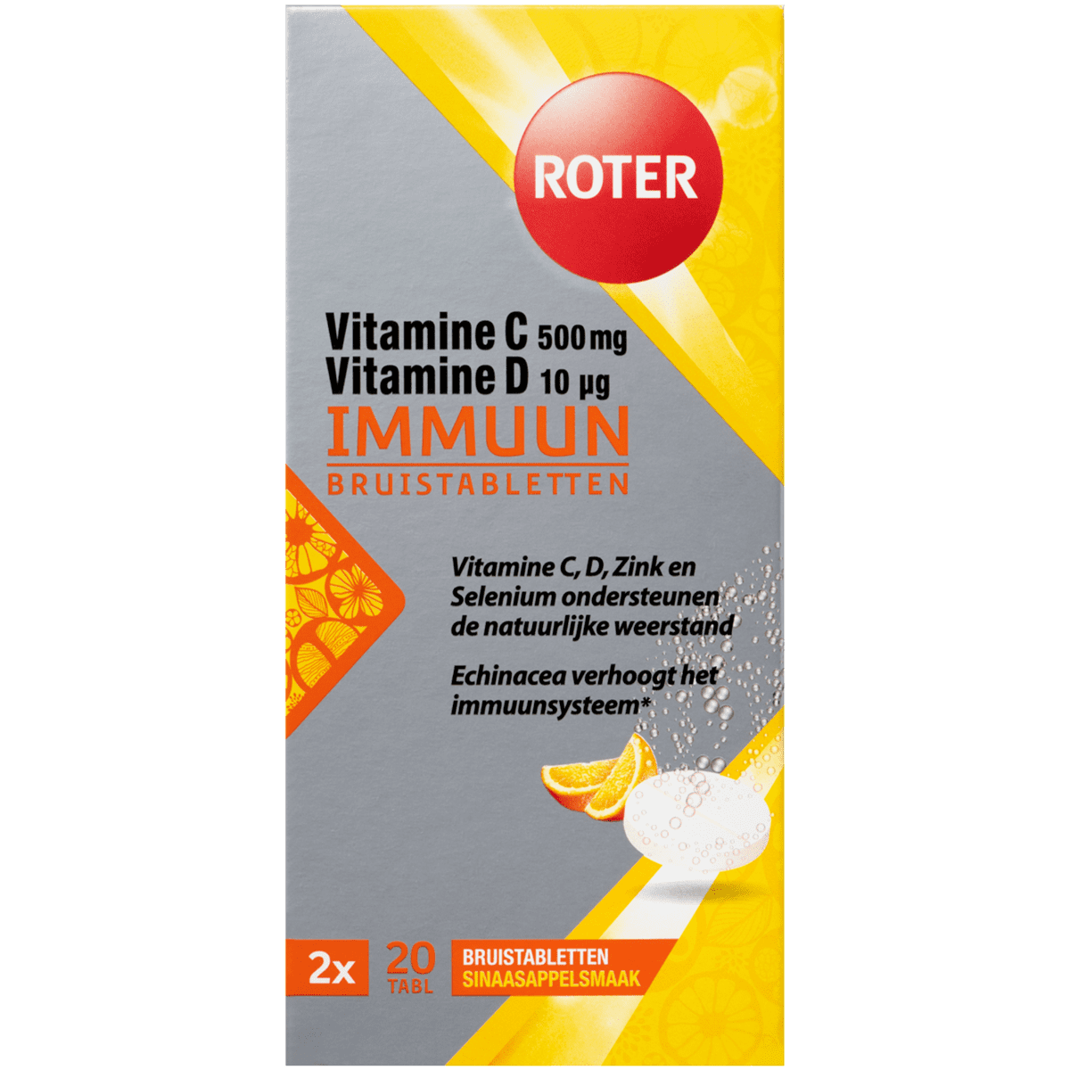 Roter Vitamine C D Immuun Bruistabletten 40 stuks