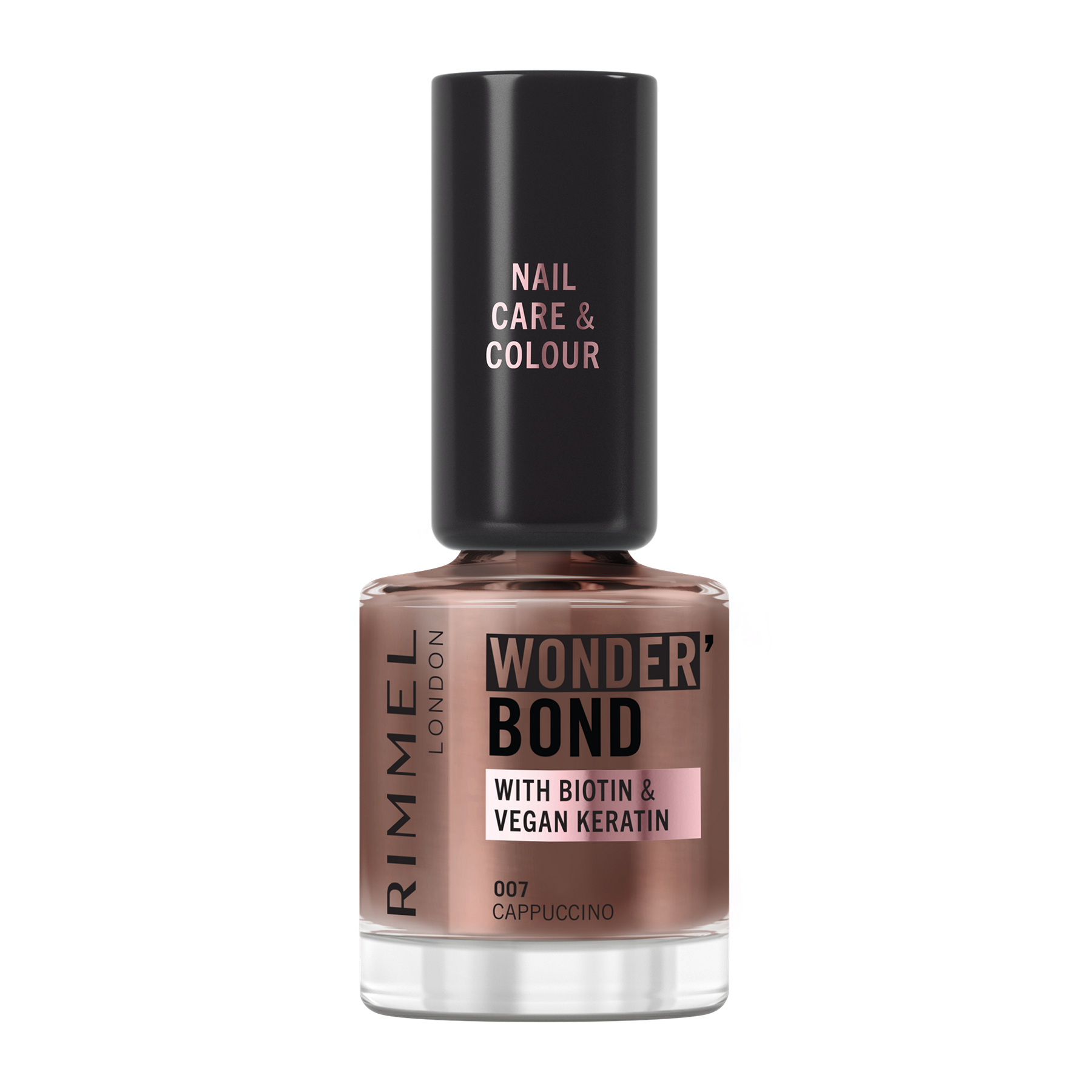 Rimmel Wonder'bond Care+Color Nail Polish 007 Cappuccino 12 ml