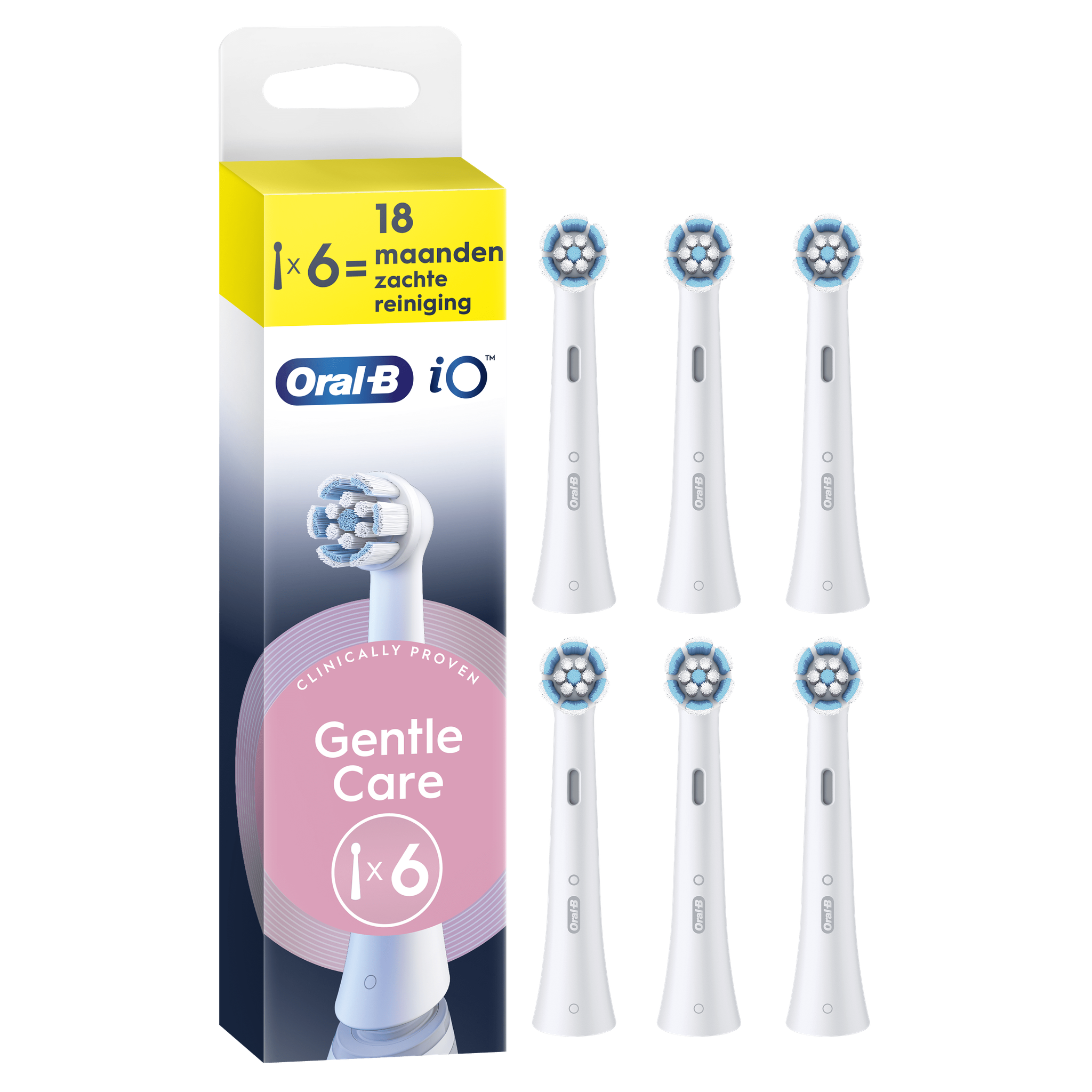 Oral-B iO Gentle Care Opzetborstels Wit 6 Stuks