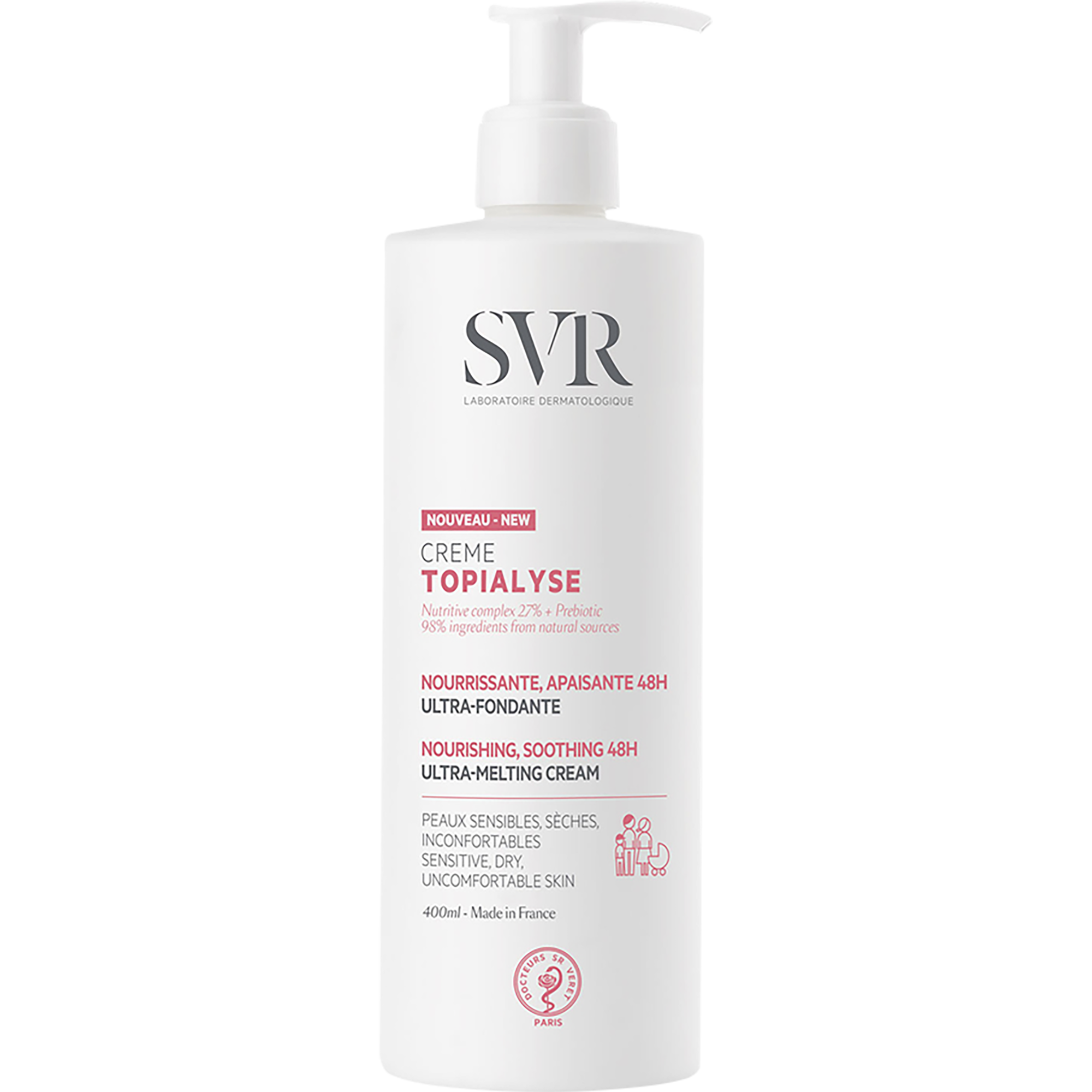 SVR Topialyse Crème Voedend, Kalmerend 400 ml