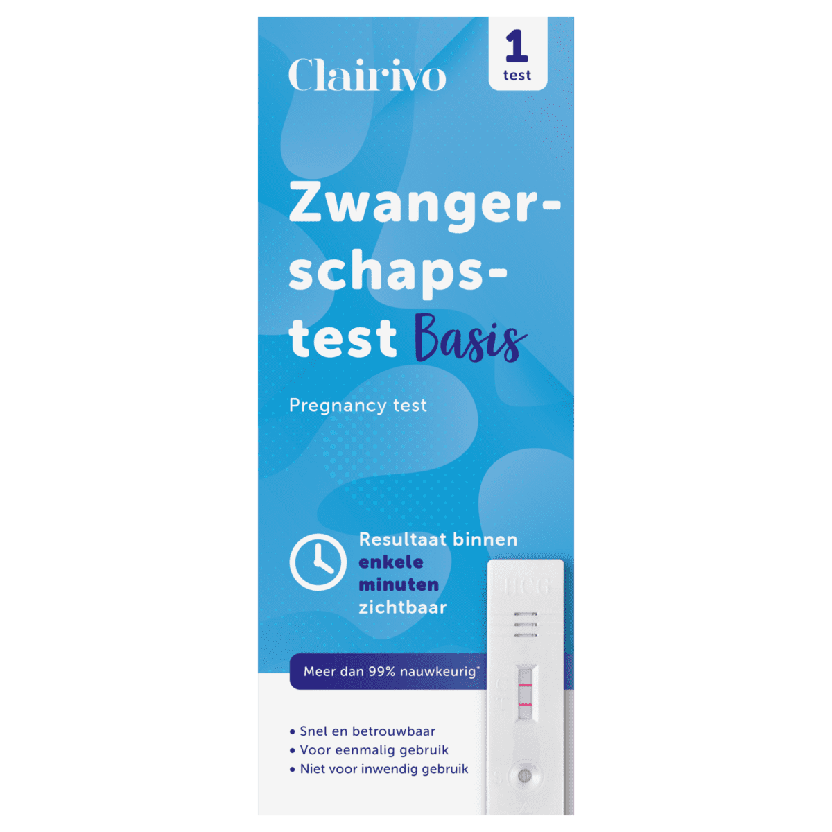 Clairivo zwangerschapstest cassette 1 stuk