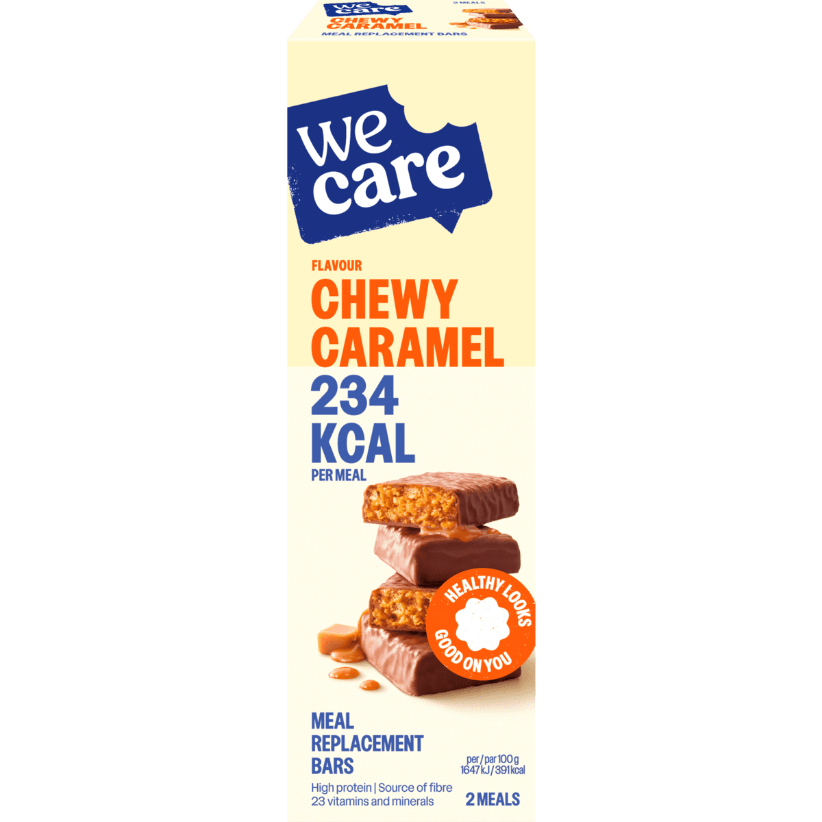 WeCare Bars Chewy Caramel 2 stuks