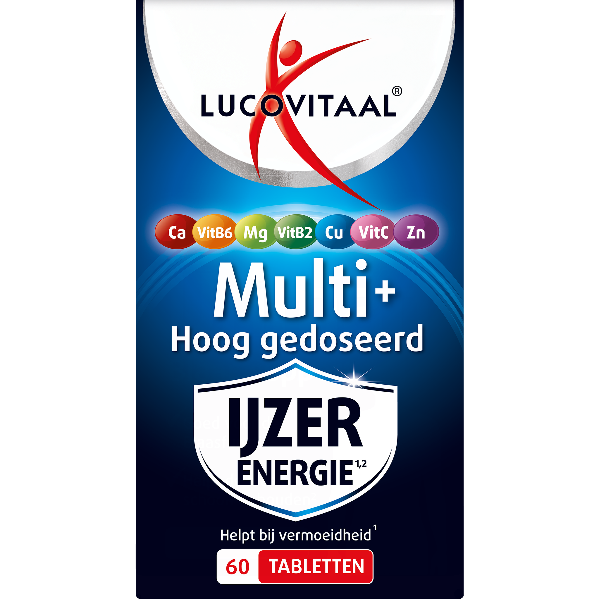 Lucovitaal Multi+ IJzer Energie Hoog Gedoseerd Tabletten 60 stuks