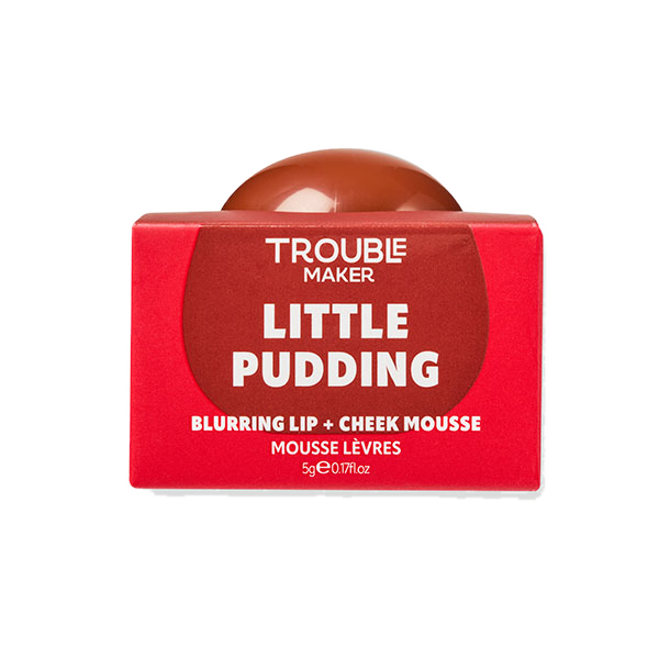 Trouble Maker Little Pudding Blurring Lip + Cheek Mousse Mochi Nude Brown
