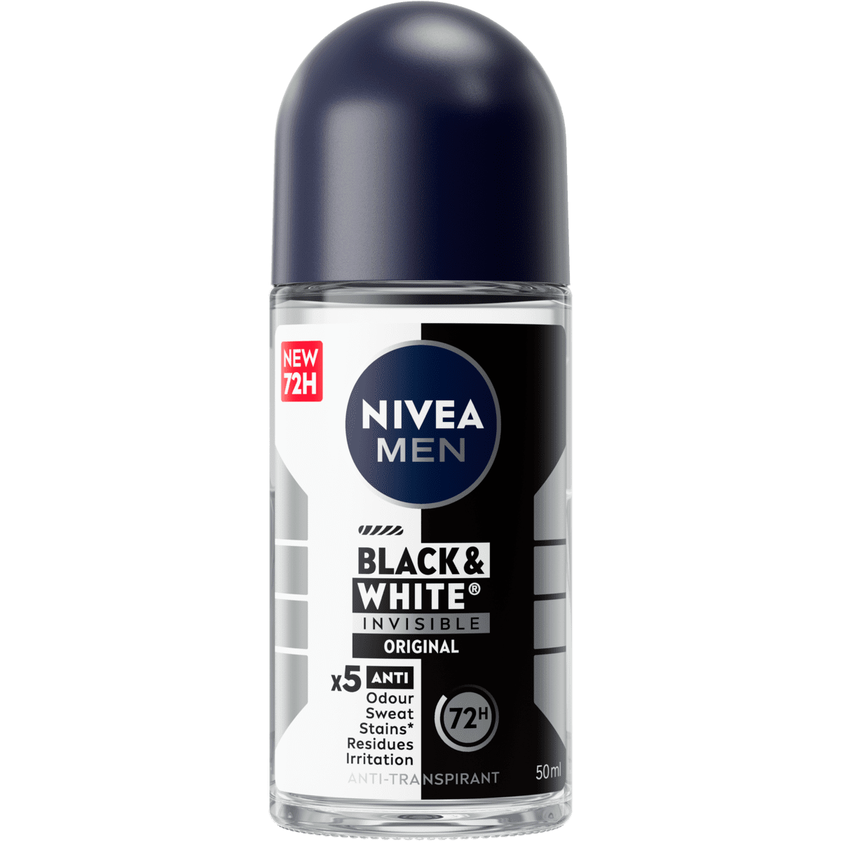 NIVEA MEN Black & White Invisible Original Deodorant Roller 50 ML