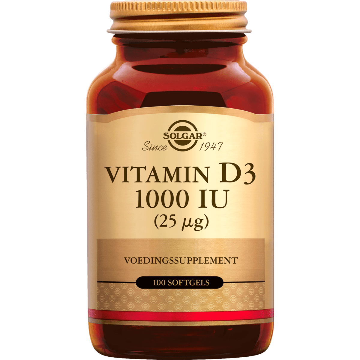 Solgar Vitamine D3 1000 IU 25 MCG Softgels 100 stuks
