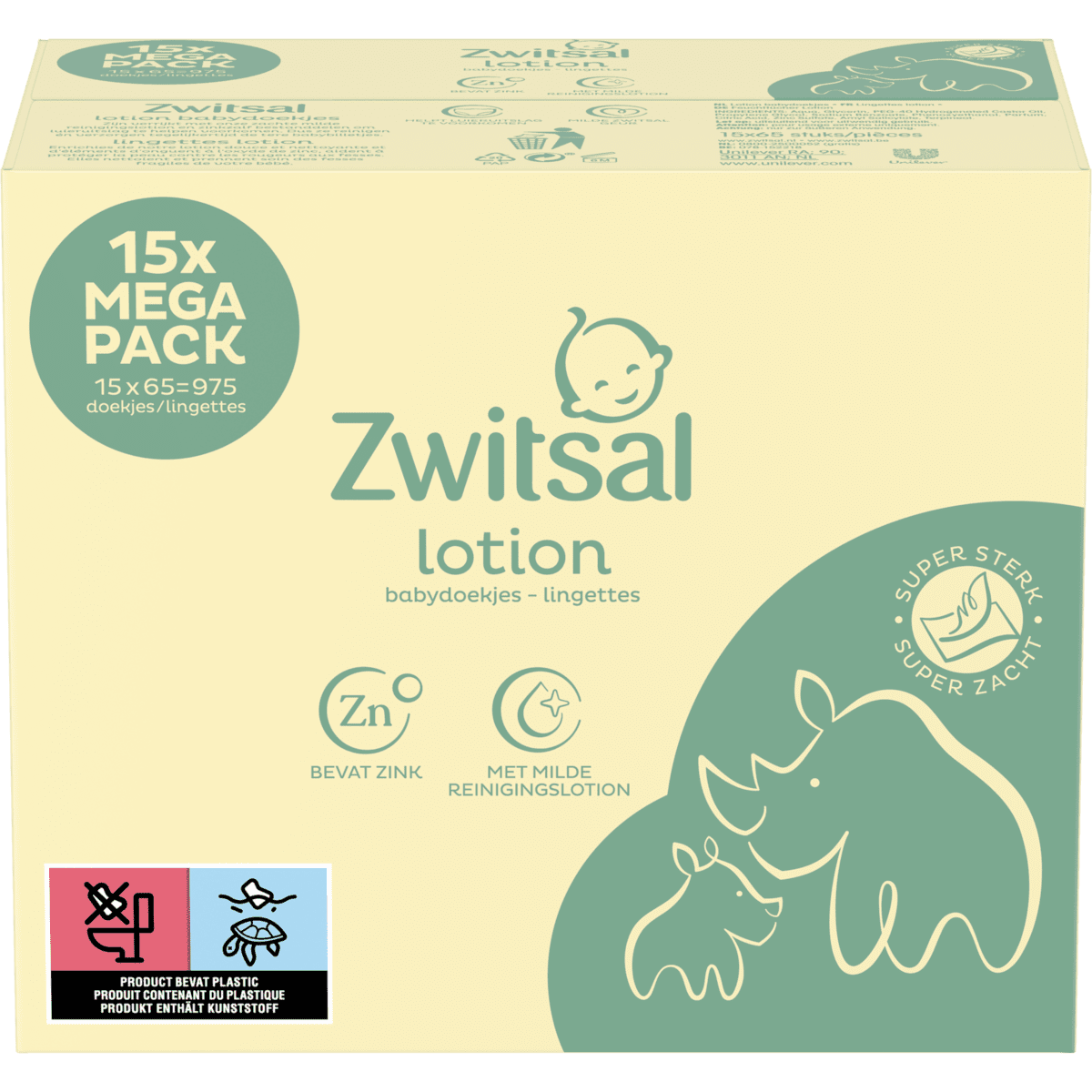 Zwitsal Lotion Billendoekjes 15x65 stuks